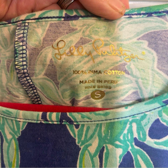 Lilly Pulitzer cotton knit dress size small , long sleeve knee length - Picture 4 of 9